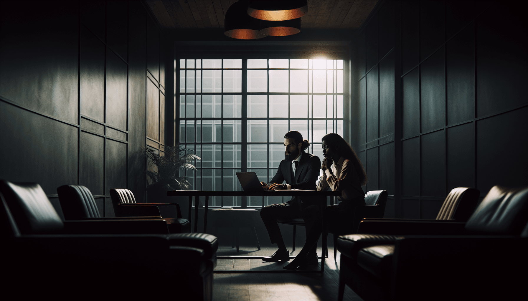 Cyprus business professionals reviewing an AI agency proposal in a modern Limassol meeting room