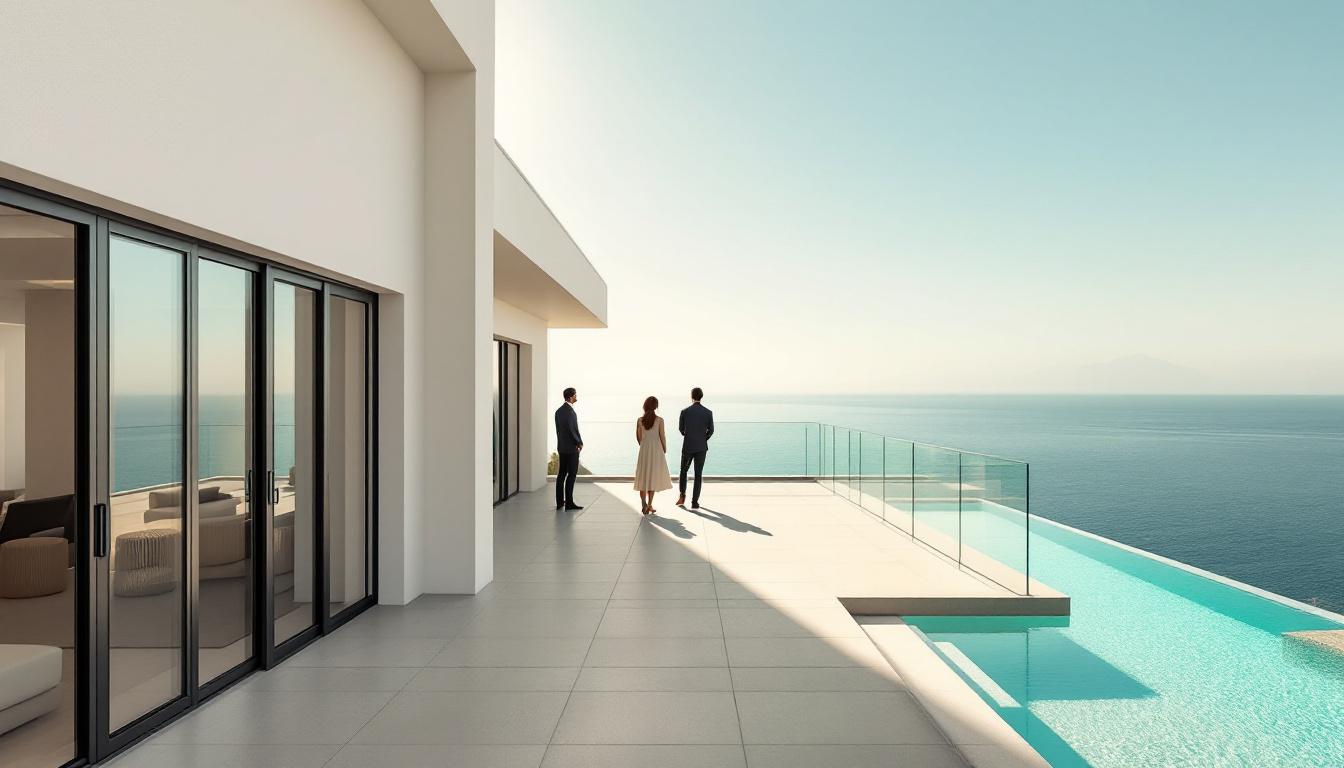 Mediterranean rooftop terrace with sea view representing Cyprus as a prime location for tech businesses