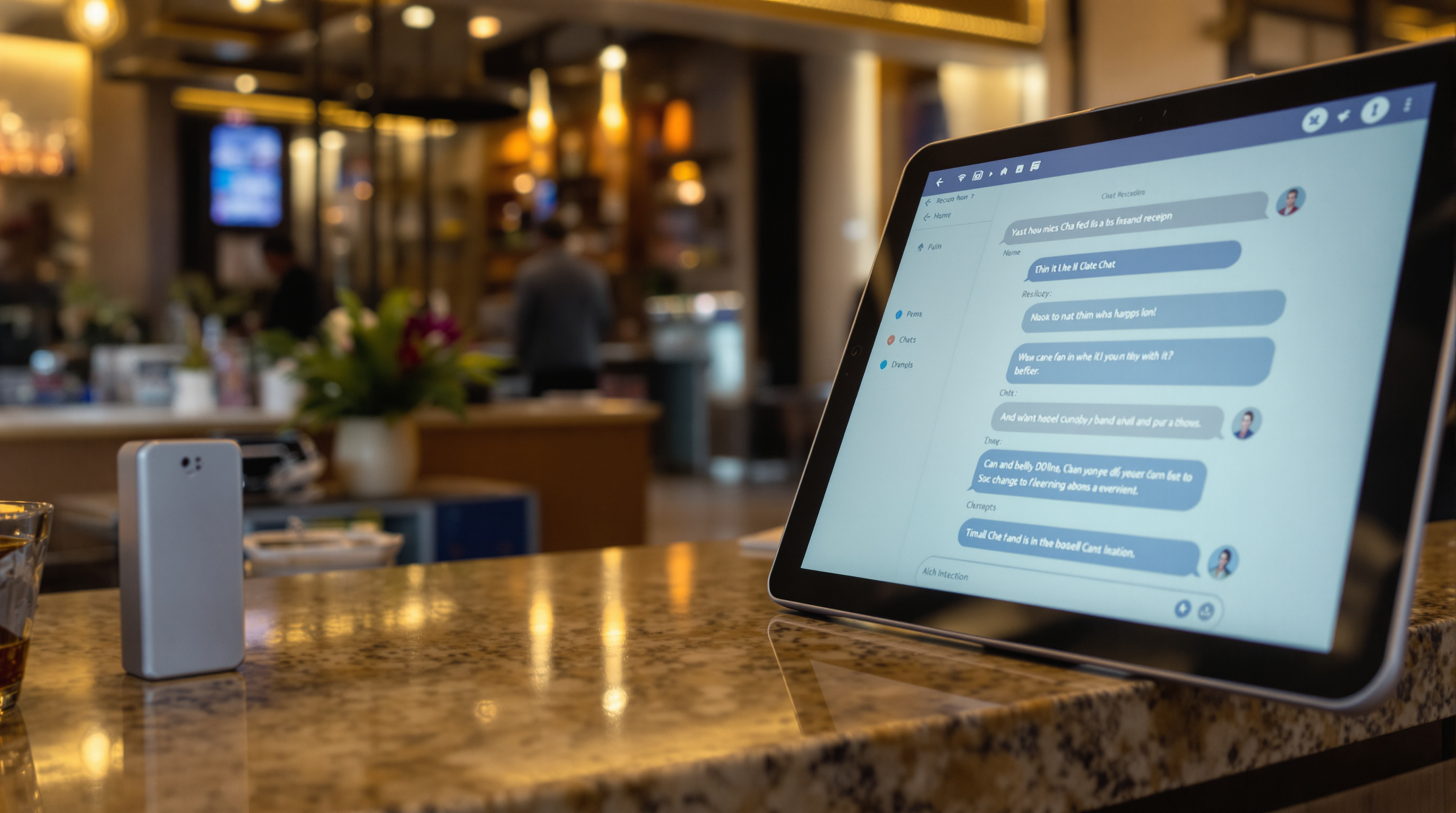 Cyprus hotel reception desk showing AI automation handling guest enquiries automatically